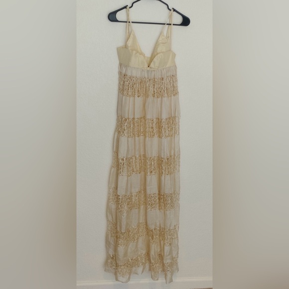 HOUSE OF AAMA Anancy Panelled Silk Maxi Dress Ivory 4 - Picture 6 of 11